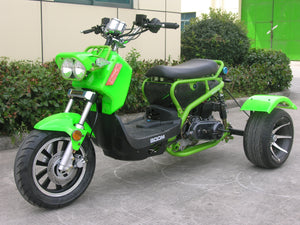 Boom Ruckus 50cc Trike Scooter - BD50QT-3ATW - Green