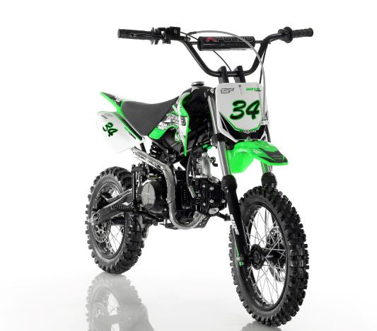Apollo 110cc Sport Motocross Dirt Bike Semi Automatic 110cc Kids Dirt bike 110cc Motocross dirt bike automatic Belmonte Bikes