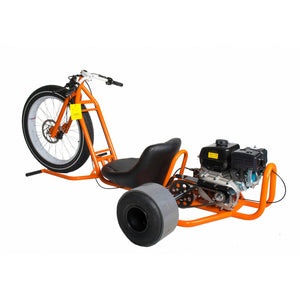 Drift Trike Gang Fat Drifter Three-Wheels 200cc Orange & Black (Black Seat)