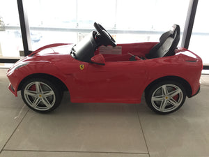 Ferrari F12 Berlinetta Electric Power Wheels Toy Car 12V - Red - Mid View