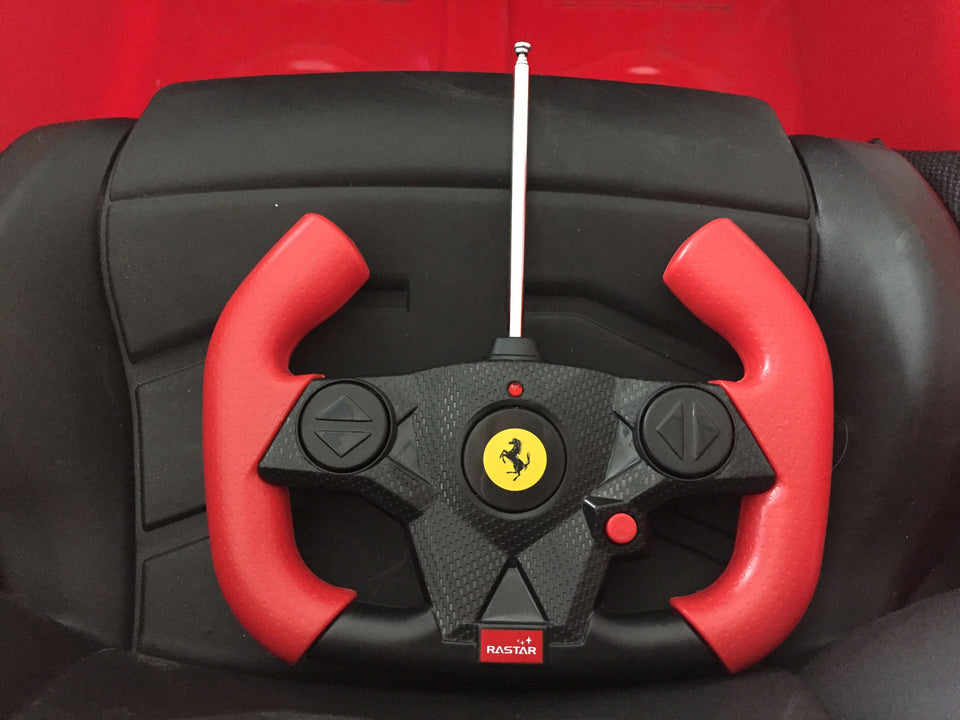Ferrari F12 Berlinetta Electric Power Wheels Toy Car 12V - Red - Handle
