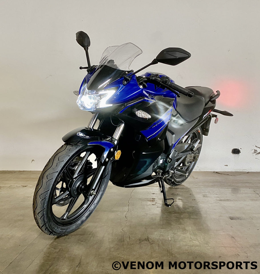 Buy Blue Lifan KPR 200 Motorcycle | 200cc EFI | Fuel-Injected LF200-10S | CARB APPROVED