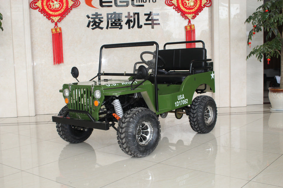 Venom 125cc Willy's Mini Jeep UTV Army Green