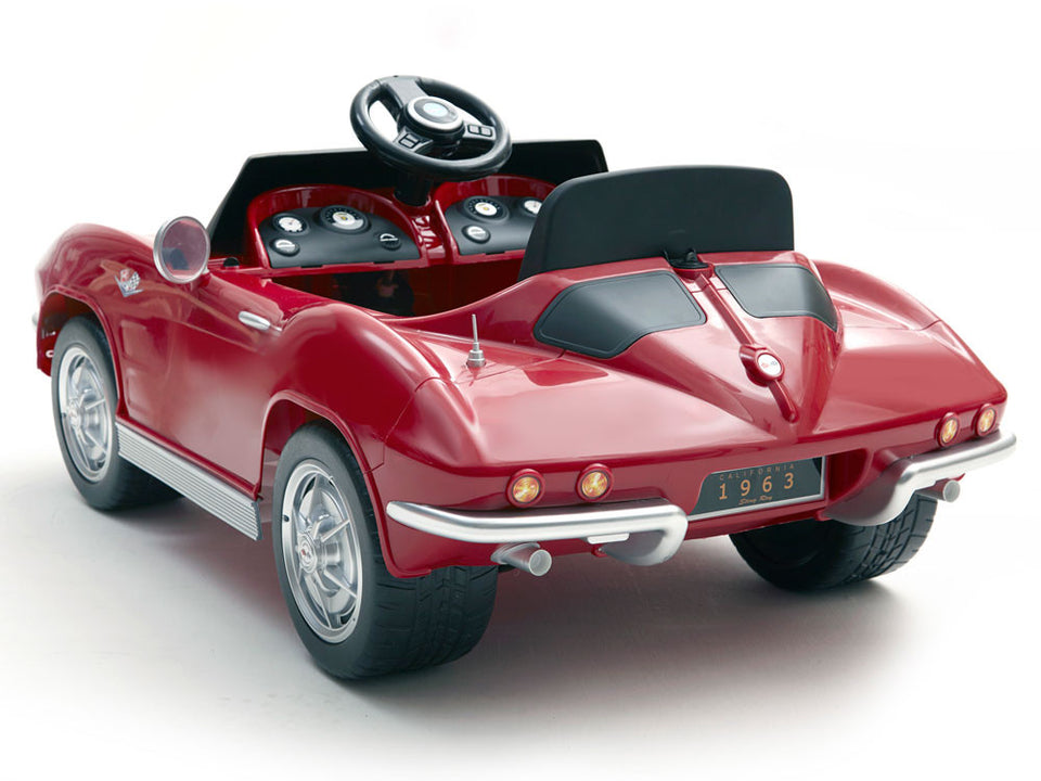 1963 Corvette Stingray 12V Electric Toy RC Car - Red