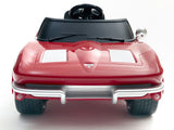 1963 Corvette Stingray 12V Electric Toy RC Car - Red