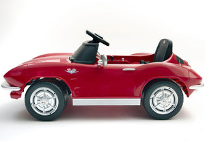 1963 Corvette Stingray 12V Electric Toy RC Car - Red