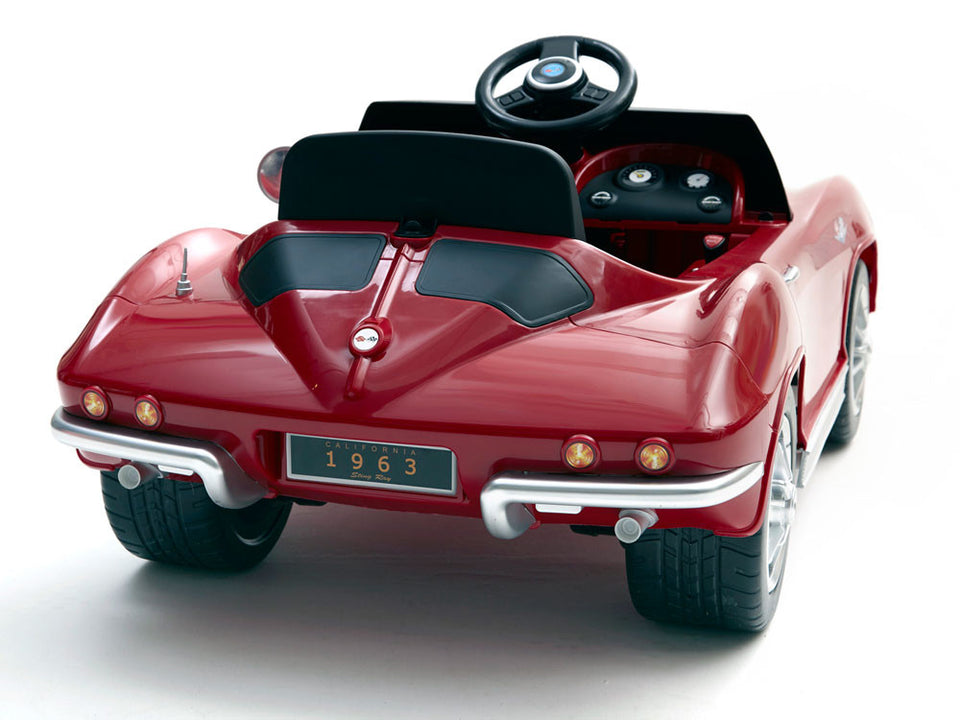 1963 Corvette Stingray 12V Electric Toy RC Car - Red