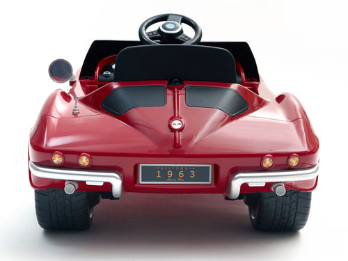 1963 Corvette Stingray 12V Electric Toy RC Car - Red