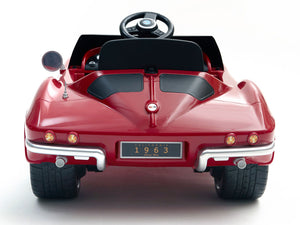 1963 Corvette Stingray 12V Electric Toy RC Car - Red - Front View