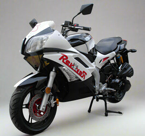 Roma 150cc Automatic Motorcycle - Street Legal White Black