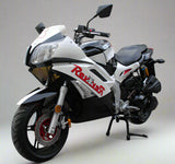 Roma 150cc Automatic Motorcycle - Street Legal White Black