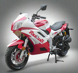 Roma 150cc Automatic Motorcycle - Street Legal Red White