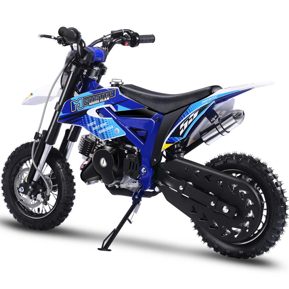MotoTec Hooligan 60cc 4 Stroke Gas Dirt Bike Blue