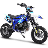 Hooligan 60cc Motocross Dirt Bike | MotoTec Kids | 4-Stroke Fully Automatic - Mid View - Blue