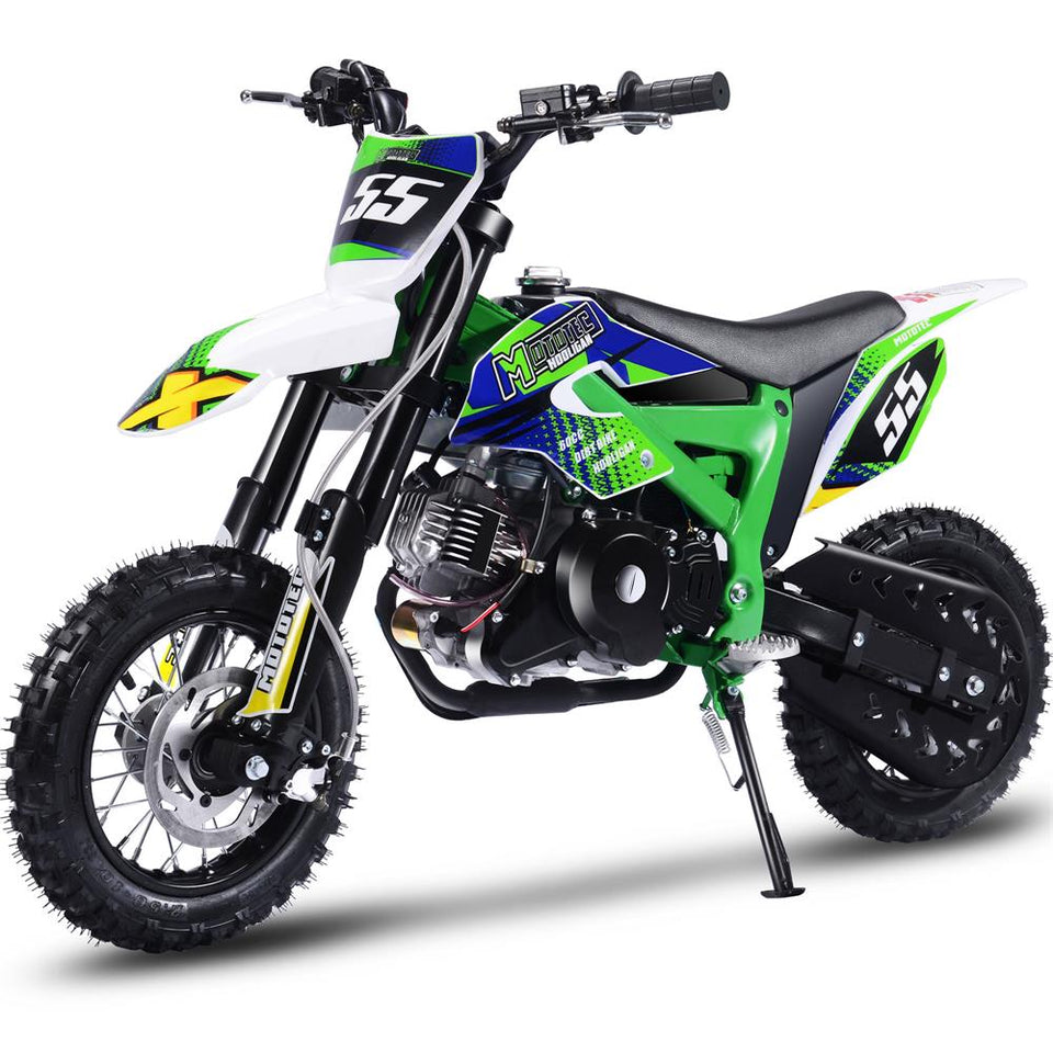 Hooligan 60cc Motocross Dirt Bike | MotoTec Kids | 4-Stroke Fully Automatic - Green