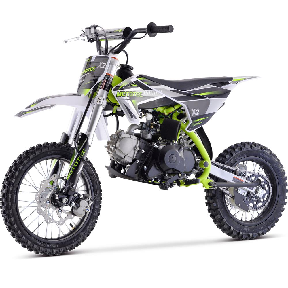 Mototec X2 110cc Motocross Dirt Bike Semi Automatic 4-Speed Kids Pit Bike 4-Stroke Bigtoysusa Teenager Dirt Bike