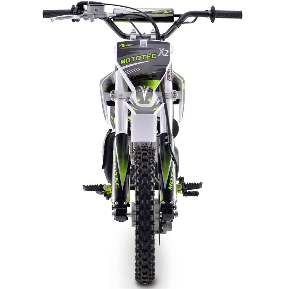 Mototec X2 Motocross 110cc Dirt Bike | 4-Speed Semi-Automatic - Front