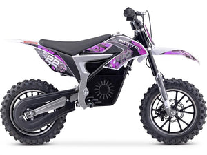 Mototec 500w Electric Dirt Bike | Motocross Lithium-Ion 36 Volts - Purple