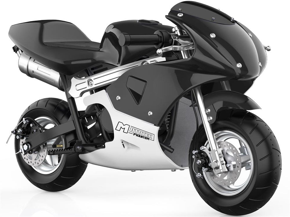 Mototec Phantom 49cc 2-Stroke Premium Gas Pocket Bike Black