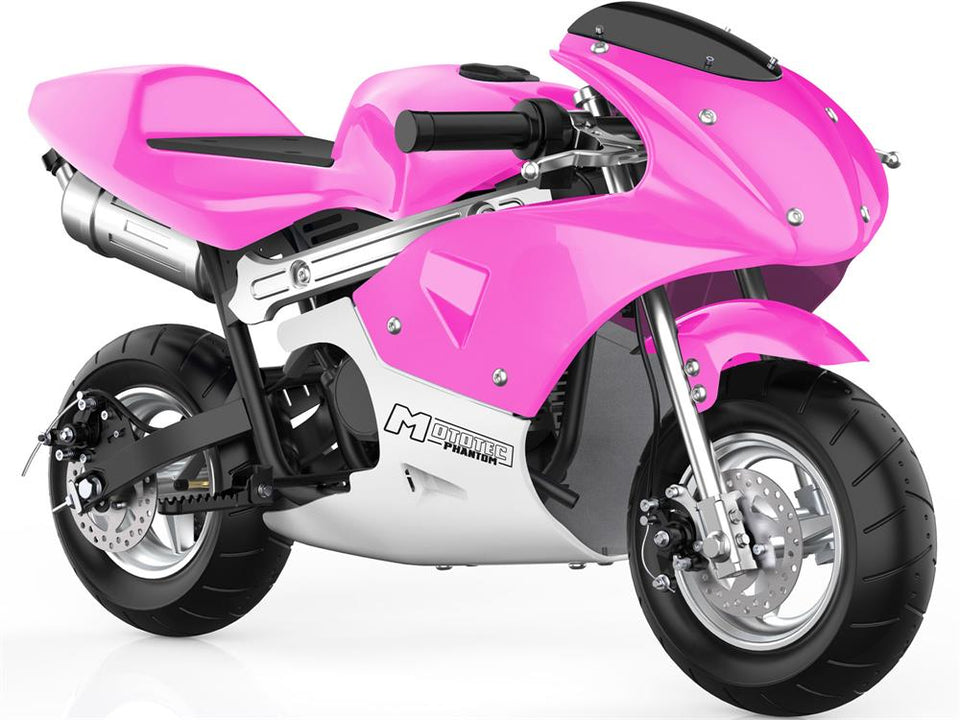 Mototec Phantom 49cc 2-Stroke Premium Gas Pocket Bike Pink