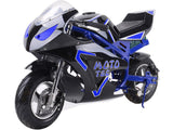Mototec Premium 500W Electric Mini Pocket Bike 36V Blue
