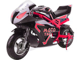 Mototec Premium 500W Electric Mini Pocket Bike 36V Red