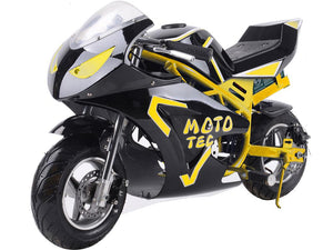 Mototec Premium 500W Electric Mini Pocket Bike 36V Yellow