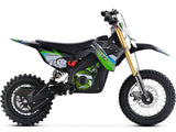 Mototec 1000w Lithium Electric Pro Dirt Bike 36V - Green - Side View