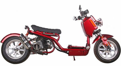 PMZ50-21 - 50cc Generation IV Scooter IceBear - red side view