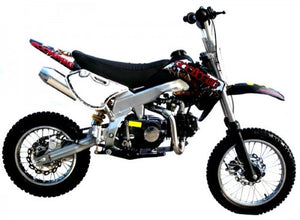 Premium 125cc Dirt Bike Motocross Pit Bike 4-Stroke - Manual Clutch Black