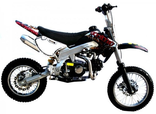 Premium 125cc Dirt Bike Motocross Pit Bike 4-Stroke - Manual Clutch Black