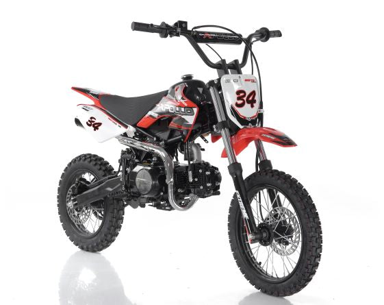 Semi Automatic Apollo 110cc Motocross Dirt Bike - Red