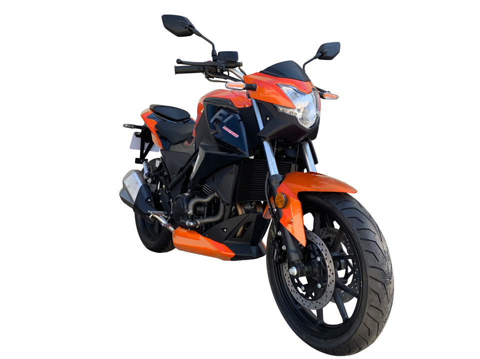 GTO Vitacci 250cc Motorcycle - 5-Speed Fuel-Injected Orange