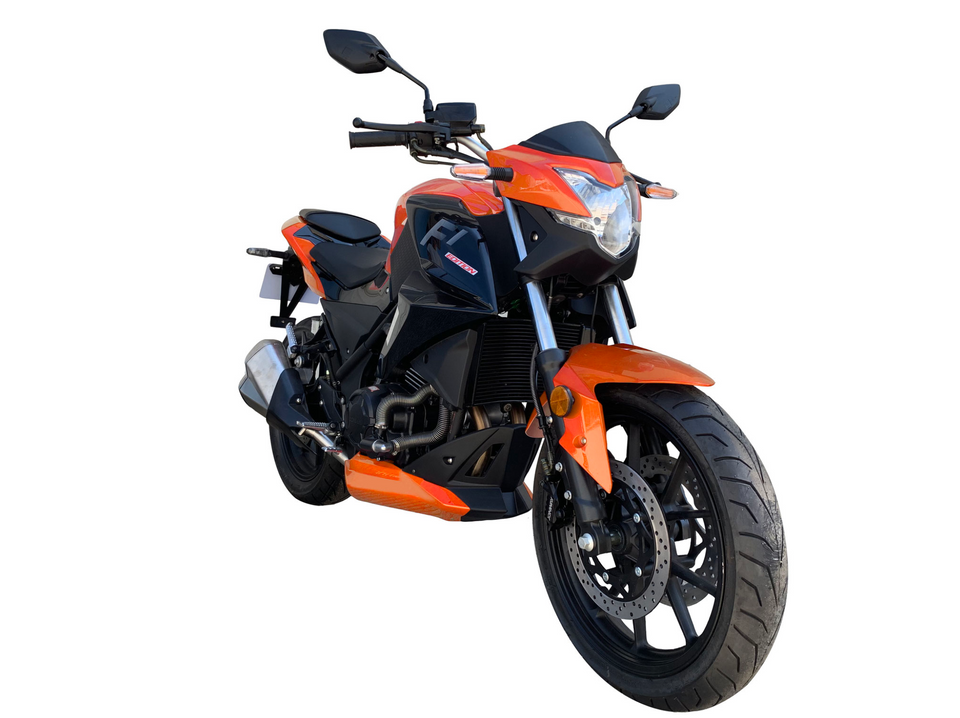 GTO Vitacci 250cc Motorcycle - 5-Speed Fuel-Injected - Orange