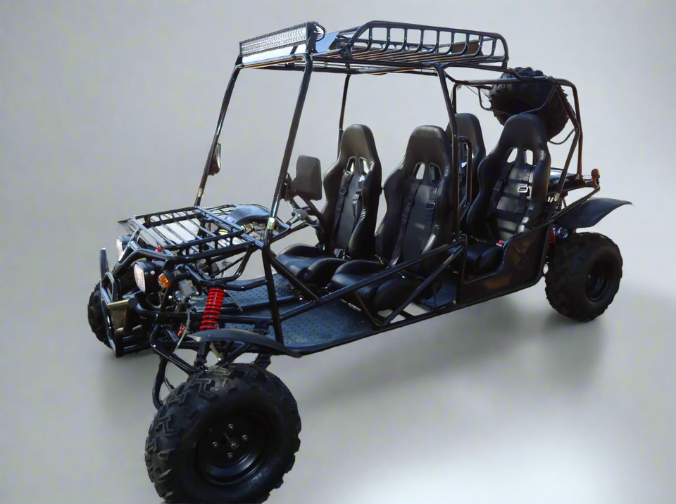 Hummer 200cc | 4-Seater Adult Go-Kart | Reverse | TK200GK-6A Black