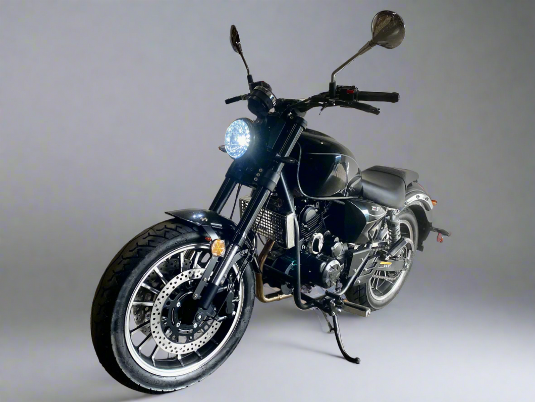 Boom Cruiser 250cc Chopper | EFI Fuel-Injected - BD250-7 Black