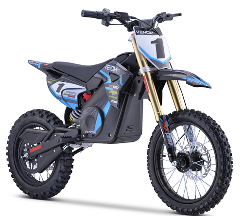 mototec 1500w electric dirt bike blue