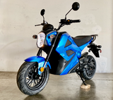 Boom E-Vader 2000W Brushless 72V Electric Motorcycle - BD578Z Blue