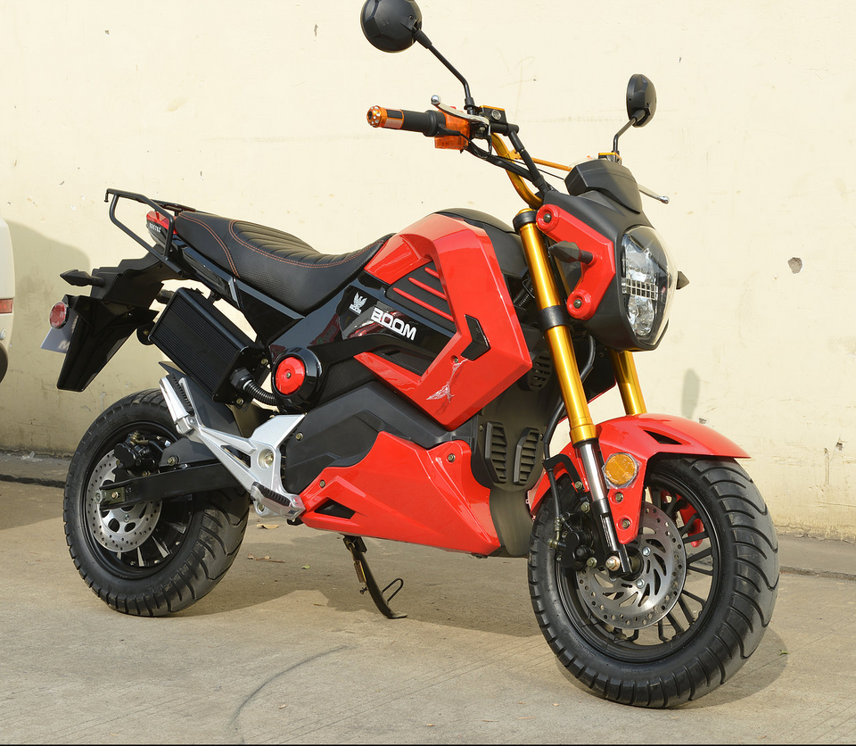 Boom E-Vader 2000W Brushless 72V Electric Motorcycle - BD578Z - Red