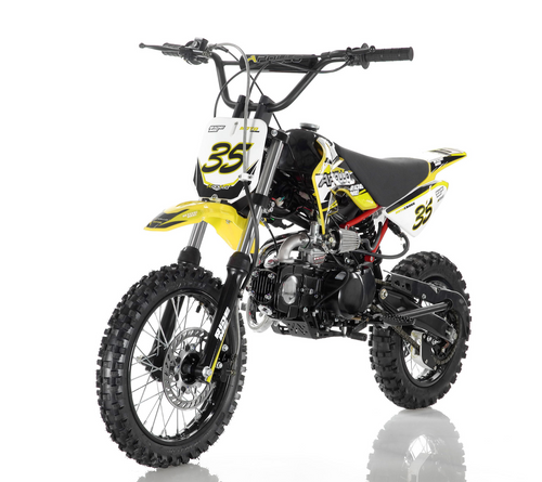 Apollo 125cc Sport Motocross Dirt Bike - 4-Speed Manual DB-35 Yellow