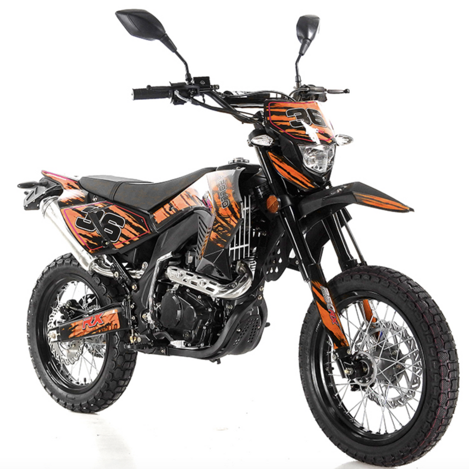 DB-34 deluxe apollo dirt bike street legal 250cc orange