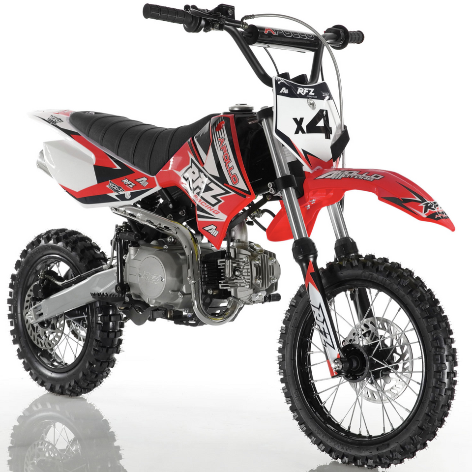 Apollo RFZ Motocross 110cc Dirt Bike - Semi Automatic DB-X4 Red