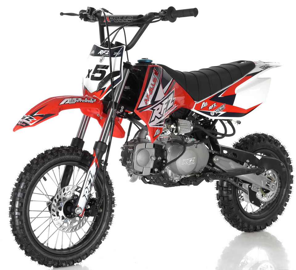 Apollo RFZ Motocross 125cc Dirt Bike Sport - 4-Speed Manual DB-X5 Red