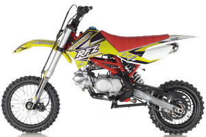 Apollo RFZ Motocross 125cc Dirt Bike Sport - Semi-Automatic DB-X14 - Yellow - Middle View