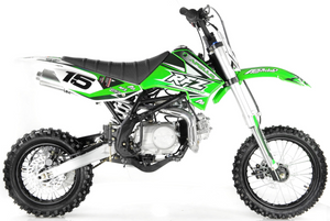 Apollo RFZ Motocross 125cc Dirt Bike Sport - 4-Speed Manual DB-X15 - Green Middle View