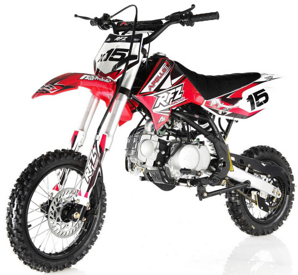 Apollo RFZ Motocross 125cc Dirt Bike Sport - 4-Speed Manual DB-X15 Red