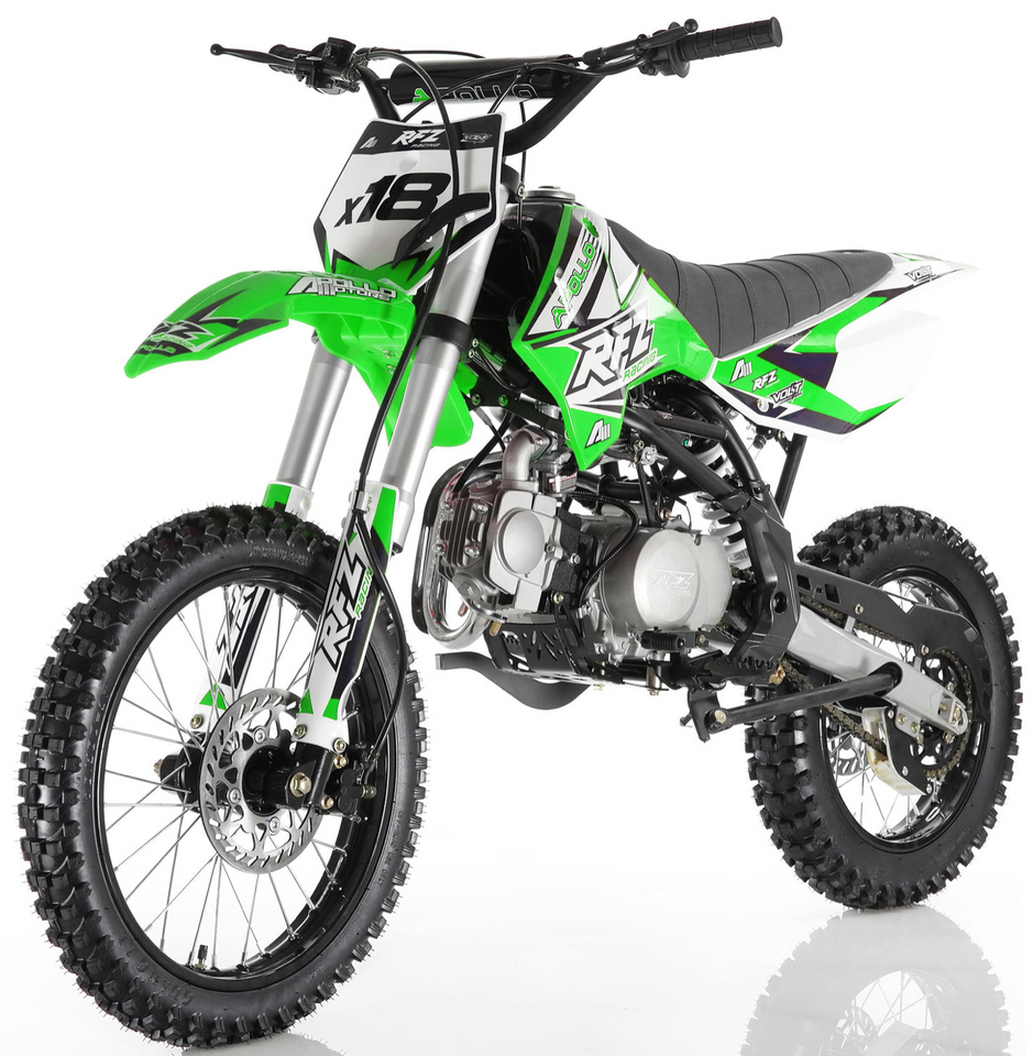 APOLLO RFZ MOTOCROSS 125CC DIRT BIKE - 4-SPEED MANUAL DB-X18  - Green