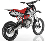 APOLLO RFZ MOTOCROSS 125CC DIRT BIKE - 4-SPEED MANUAL DB-X18  - Red - Back View