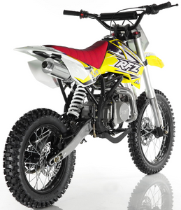 APOLLO RFZ MOTOCROSS 125CC DIRT BIKE - 4-SPEED MANUAL DB-X18  - Yellow