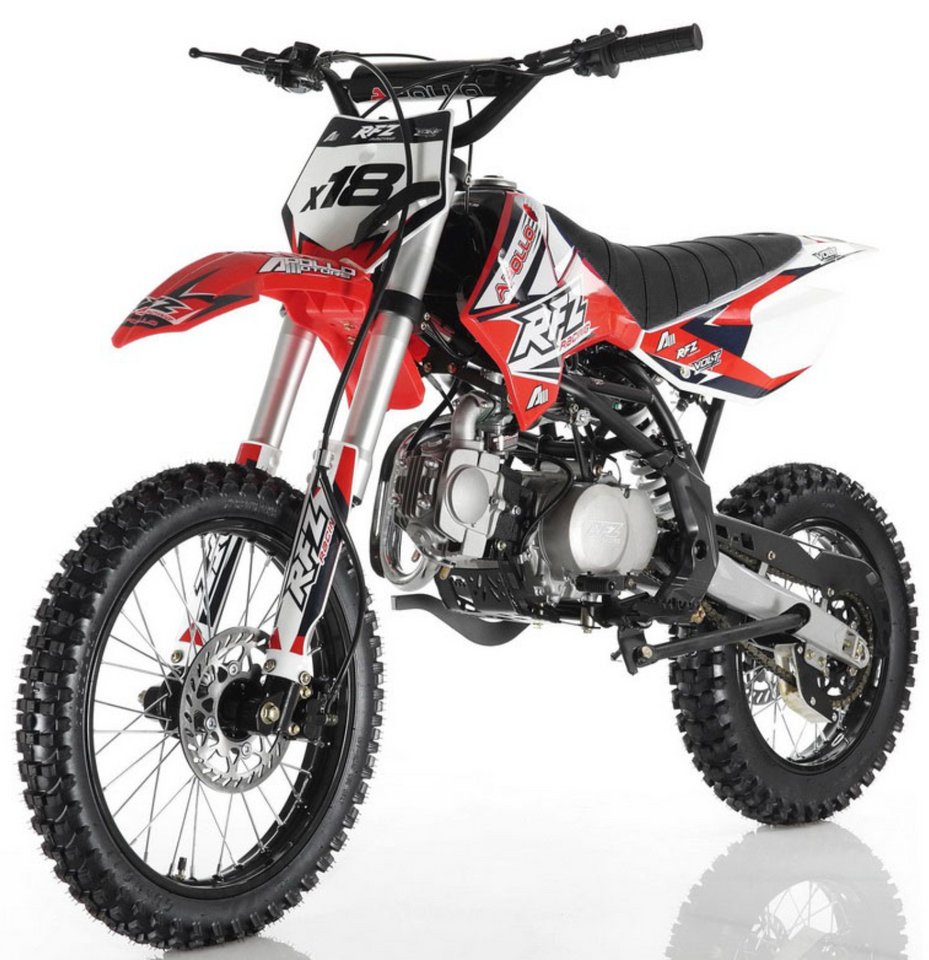 APOLLO RFZ MOTOCROSS 125CC DIRT BIKE - 4-SPEED MANUAL DB-X18  - Red